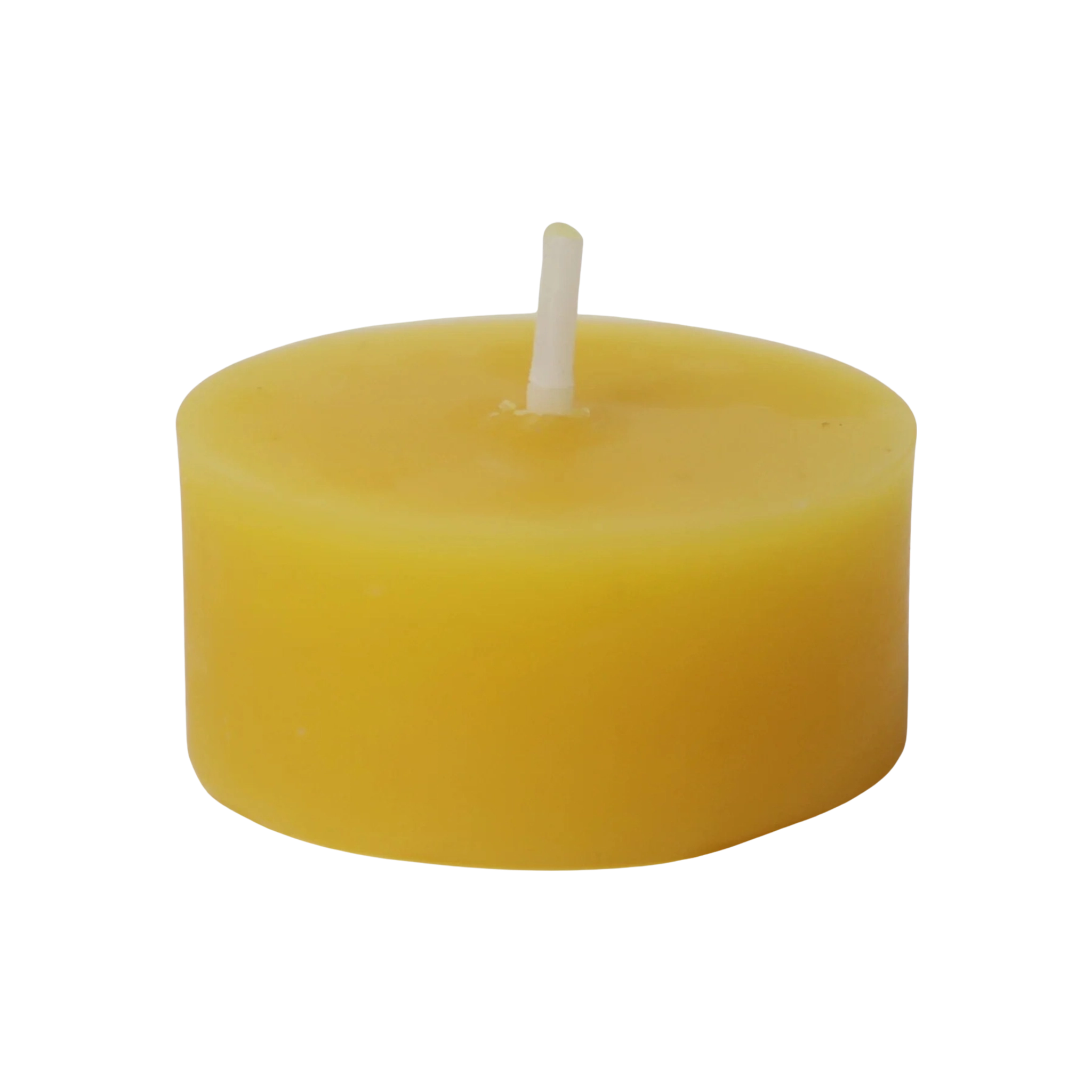 Steckfigur: Teelichter aus 100% reinem Bienenwachs, ideal für Grimm's Teelichthalter. Runde Form mit kurzem weißen Docht, perfekt für festliche Tischdekorationen. Handgefertigt in Deutschland, vereint Ästhetik und Nachhaltigkeit.