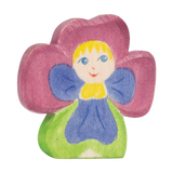 Holzfigur: Blumenkind Stiefmütterchen