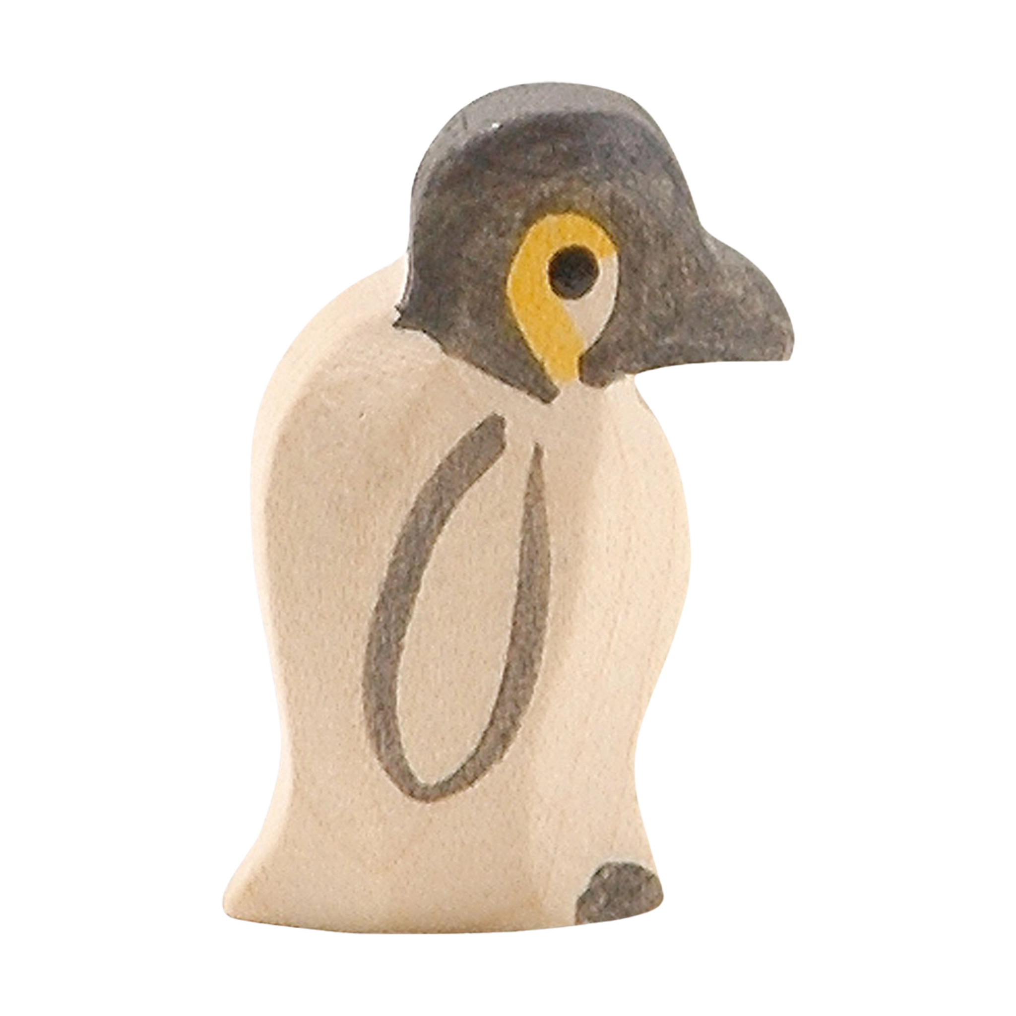 Holztier: Pinguin klein aus massivem Ahornholz, handbemalt, ideal für kreatives Kinderspiel. Perfekt kombinierbar mit anderen Ostheimer Holzfiguren, verkörpert nachhaltige, ästhetische Handwerkskunst von KLICKKLACK.