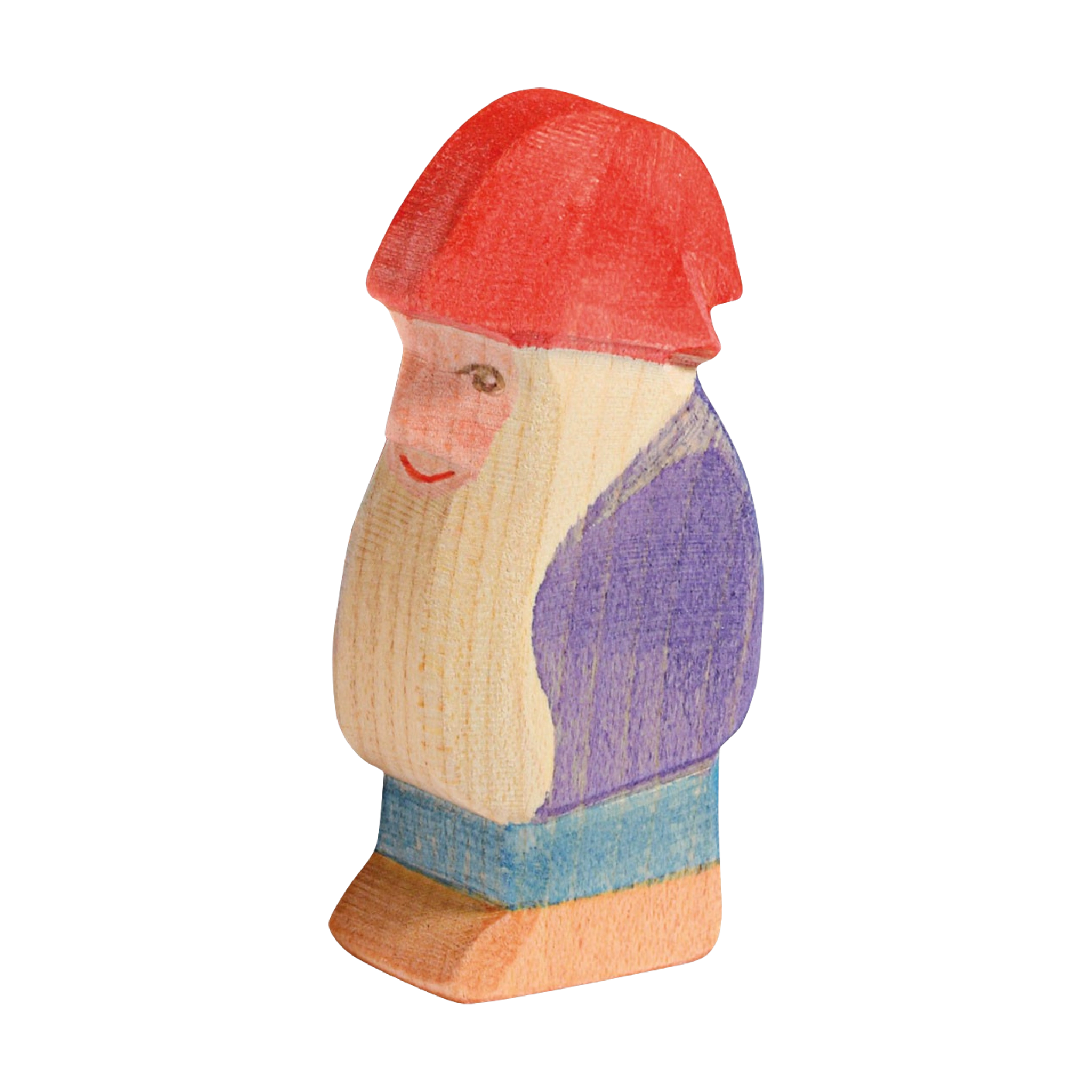 Holzfigur: Zwerg Bodo aus massivem Ahornholz, liebevoll handbemalt. Perfekt für kreatives Kinderspiel, ideal in Verbindung mit anderen Holzfiguren von Ostheimer. Hergestellt in einer geschützten Werkstätte in Deutschland.