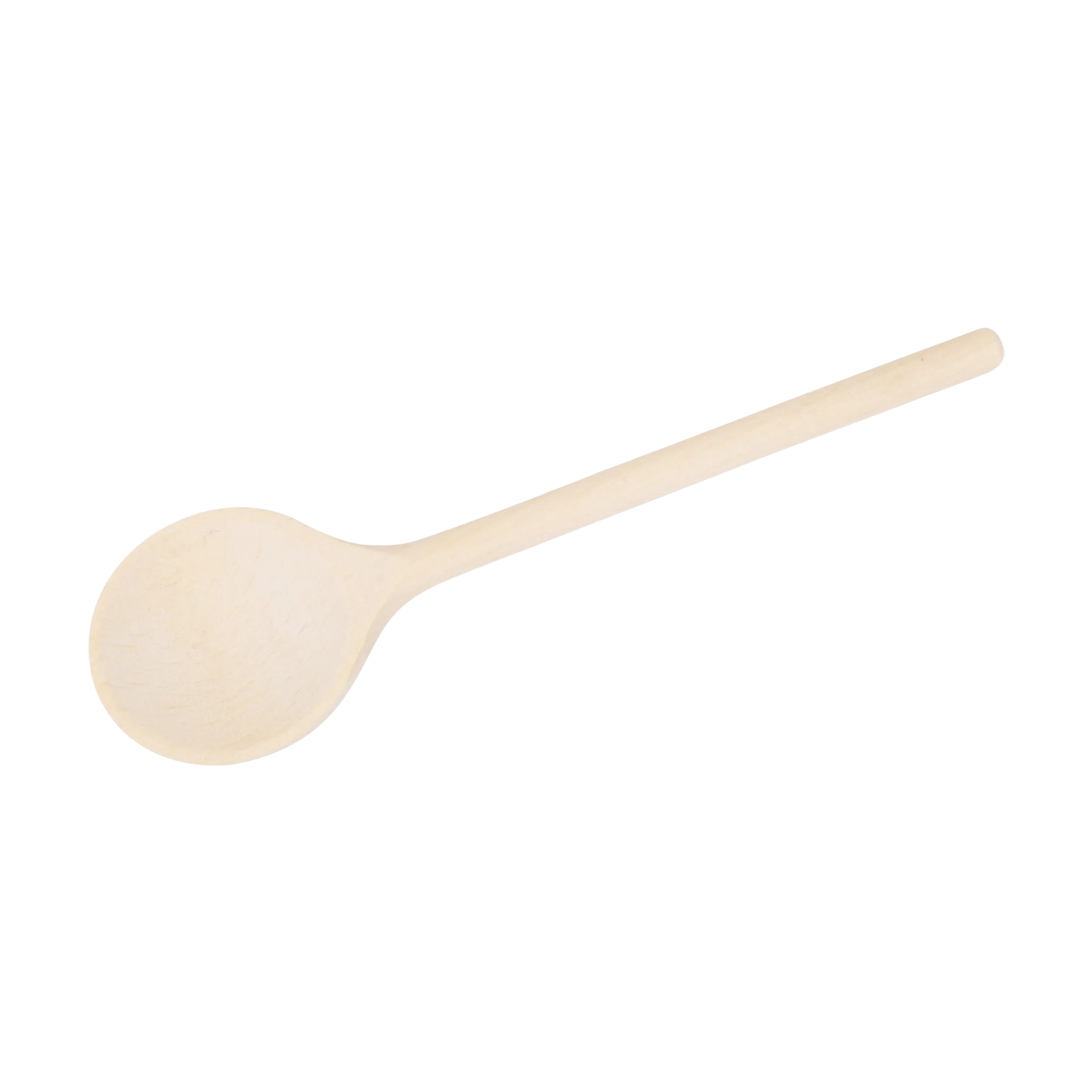 Kleiner Kochlöffel aus hellem Holz.