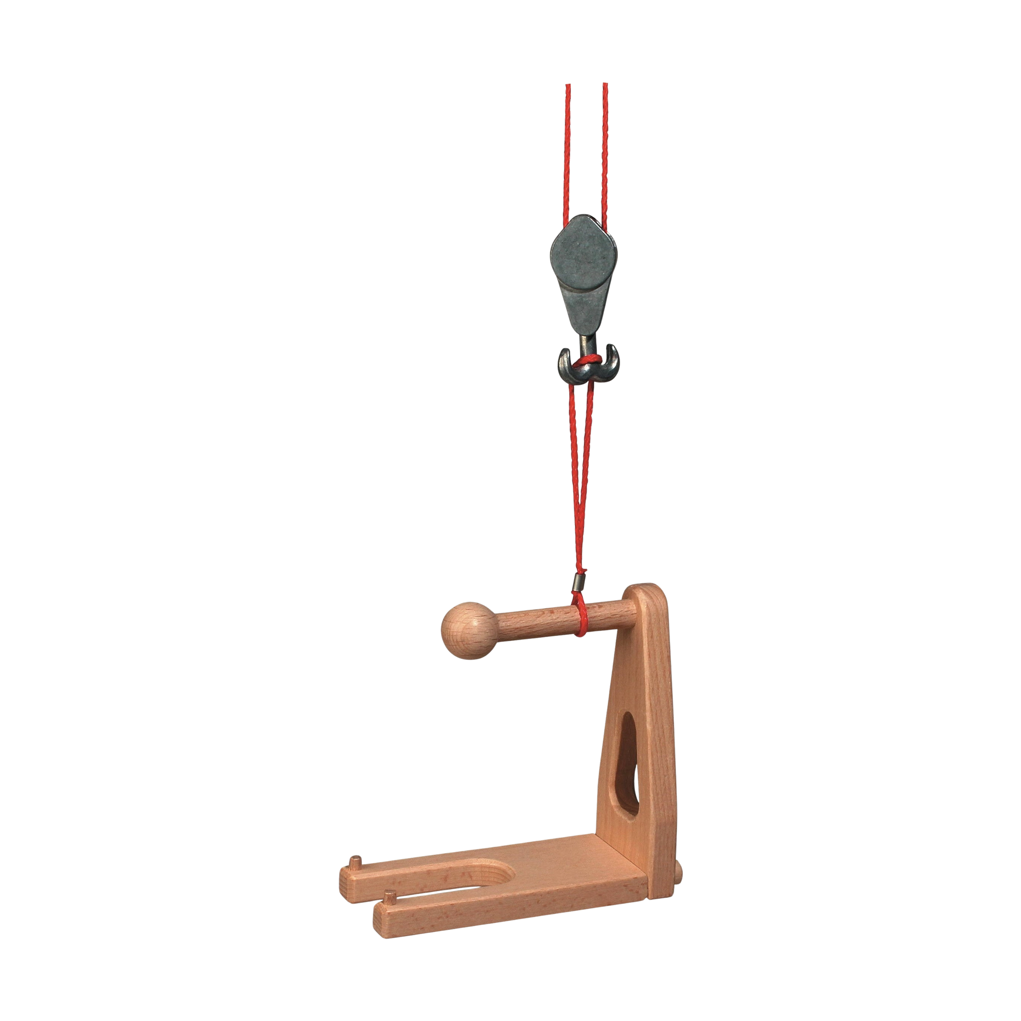 Zubehör: Ladegabel für Kran aus massivem Buchenholz, mit Haken und Kugel, passend für Hoch- und Mobilkräne, gefertigt in Deutschland. Nachhaltiges Design, ideal für moderne, umweltbewusste Anwendungen.