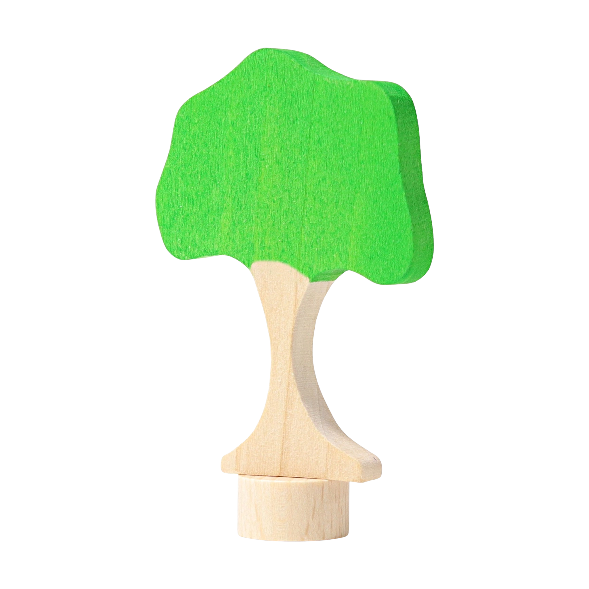 Steckfigur: Baum aus handbemaltem Lindenholz, ideal zur Dekoration von Geburtstags- und Feiertagstischen. Kombinierbar mit anderen Steckfiguren und Kerzen, verkörpert nachhaltiges Design und hochwertige Handwerkskunst.