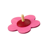 Blumenkreisel aus hochwertigem Buchenholz: Ein liebevoll gestalteter Kreisel in zarter Blumenform, ideal für Kinder ab 3 Jahren, hergestellt in einem deutschen Familienbetrieb, perfekt für kleine Hände zum Spielen und Erfreuen.