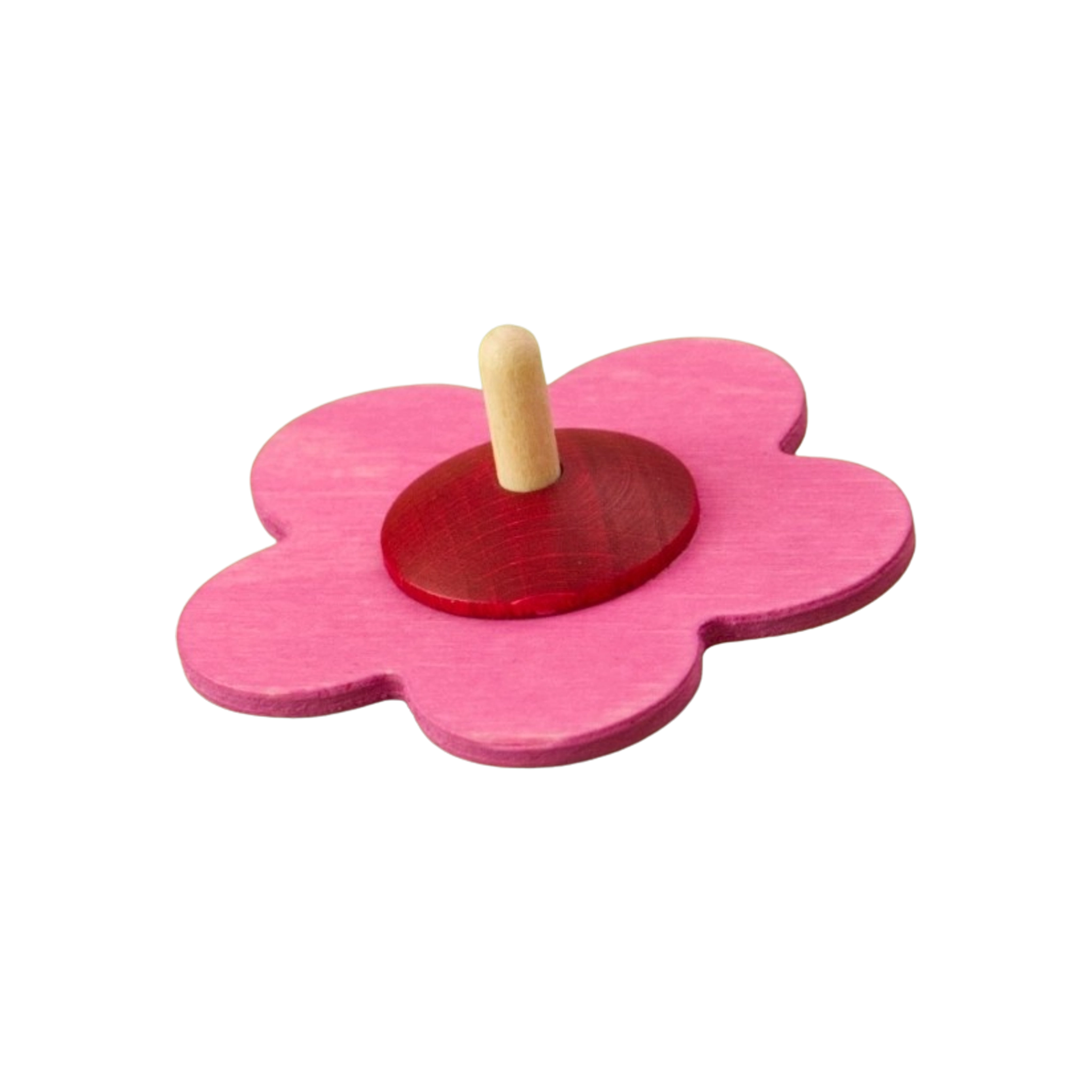 Blumenkreisel aus hochwertigem Buchenholz: Ein liebevoll gestalteter Kreisel in zarter Blumenform, ideal für Kinder ab 3 Jahren, hergestellt in einem deutschen Familienbetrieb, perfekt für kleine Hände zum Spielen und Erfreuen.