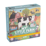 Taschenpuzzle: My little farm - 24-teiliges Puzzle mit Bauernhofmotiv, inklusive 16 Suchkarten. Aus FSC-Papier und recyceltem Karton, ideal für unterwegs, für Kinder ab 3 Jahren.