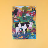 Taschenpuzzle: My little farm – Ein 24-teiliges Puzzle mit Tierszenen und Menschen, ideal für Kinder ab 3 Jahren, aus nachhaltigem FSC-Papier und recyceltem Karton, perfekt für unterwegs.