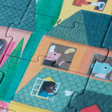 Puzzle & Erzählspiel: Look up, ein 100-teiliges Puzzle mit Cartoon-Figuren, inklusive 48 Suchkarten, fördert Kreativität und Vorstellungskraft, ideal für Kinder ab 5 Jahren. Nachhaltig produziert in Spanien.