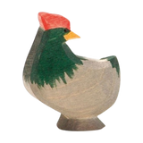 Holztier: Huhn dunkel gedreht