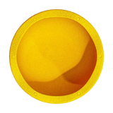 Stapelstein: Yellow, ein runder, gelber Kunststoffteller mit erhöhter Kante und zwei flachen Innenvertiefungen, ideal für stilvolles Servieren.