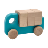 Holzfahrzeug: LKW mit Bausteinen
