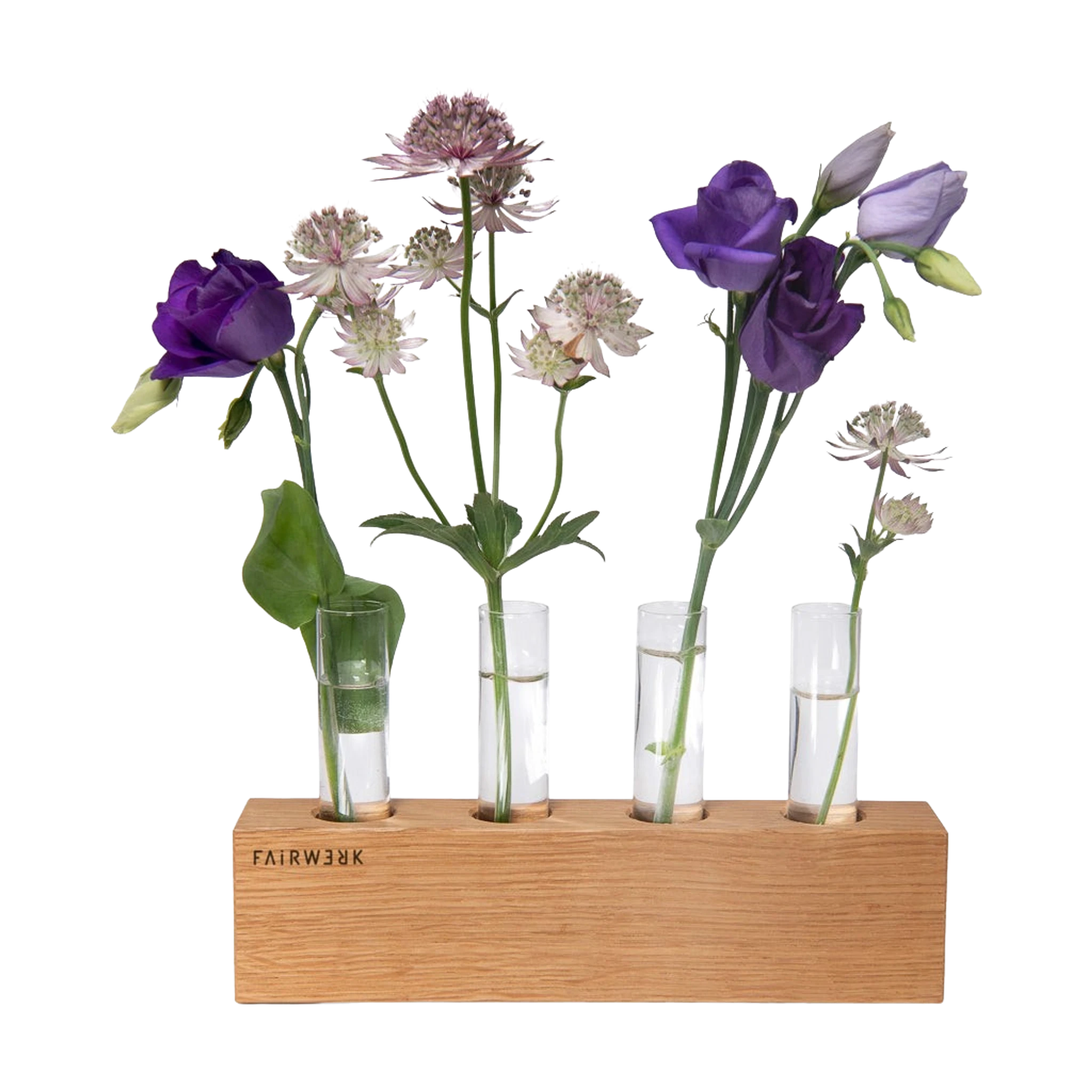Holzvase in Produktansicht