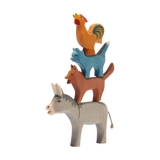 Set Bremer Stadtmusikanten mit Esel, Hund, Katze und Hahn
