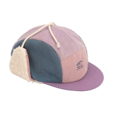 Wintermütze Robin aurora aus Cord in Rosa, Blau und Flieder