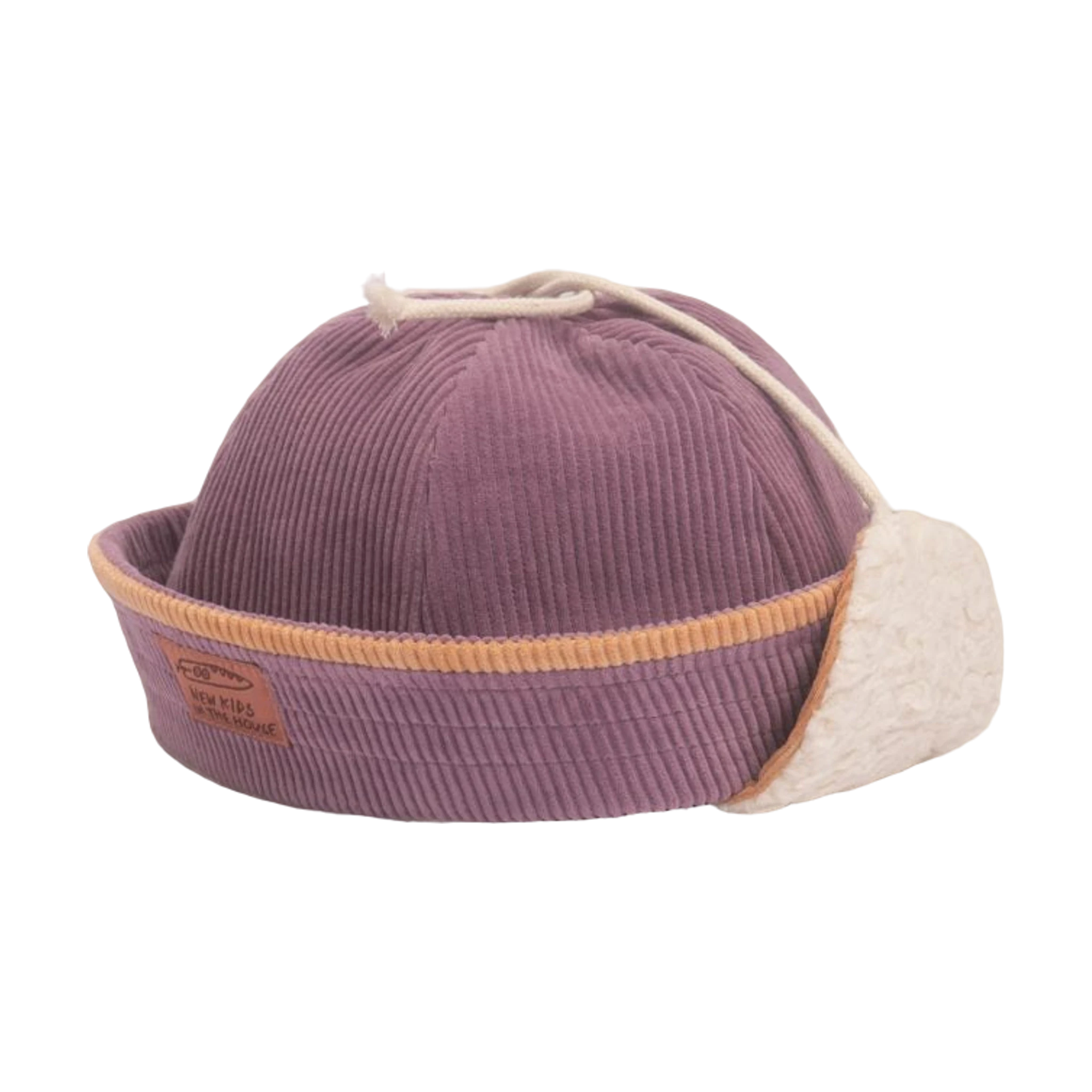 Wintermütze Jules mauve aus zartem mauvefarbenem Cord