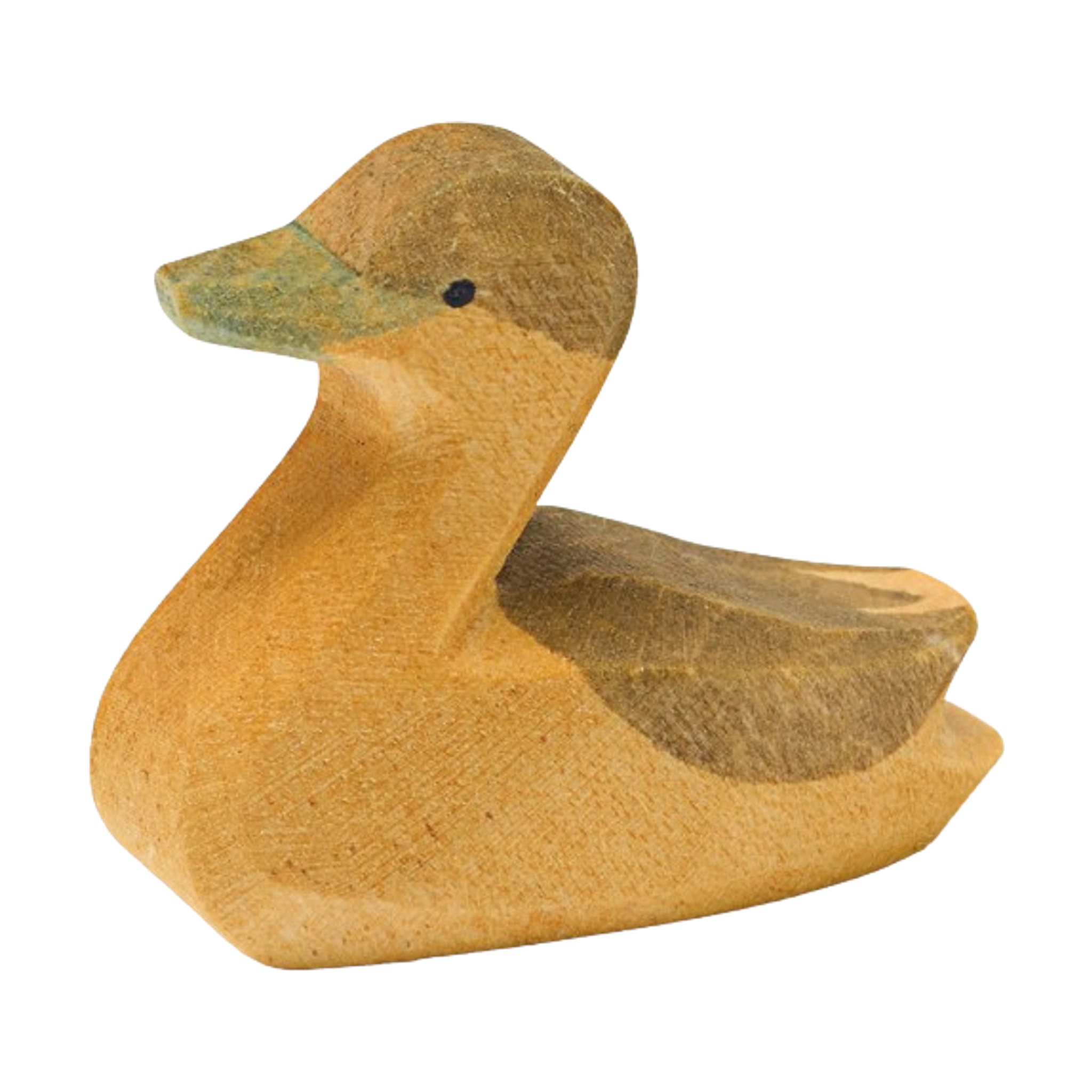 Holztier: Kanadagans klein, detailreich geschnitzte Holzfigur, aus einem Stück gefertigt. Diese dekorative Ente zeigt handwerkliches Können und repräsentiert KLICKKLACKs Engagement für nachhaltige, ästhetische Designs.