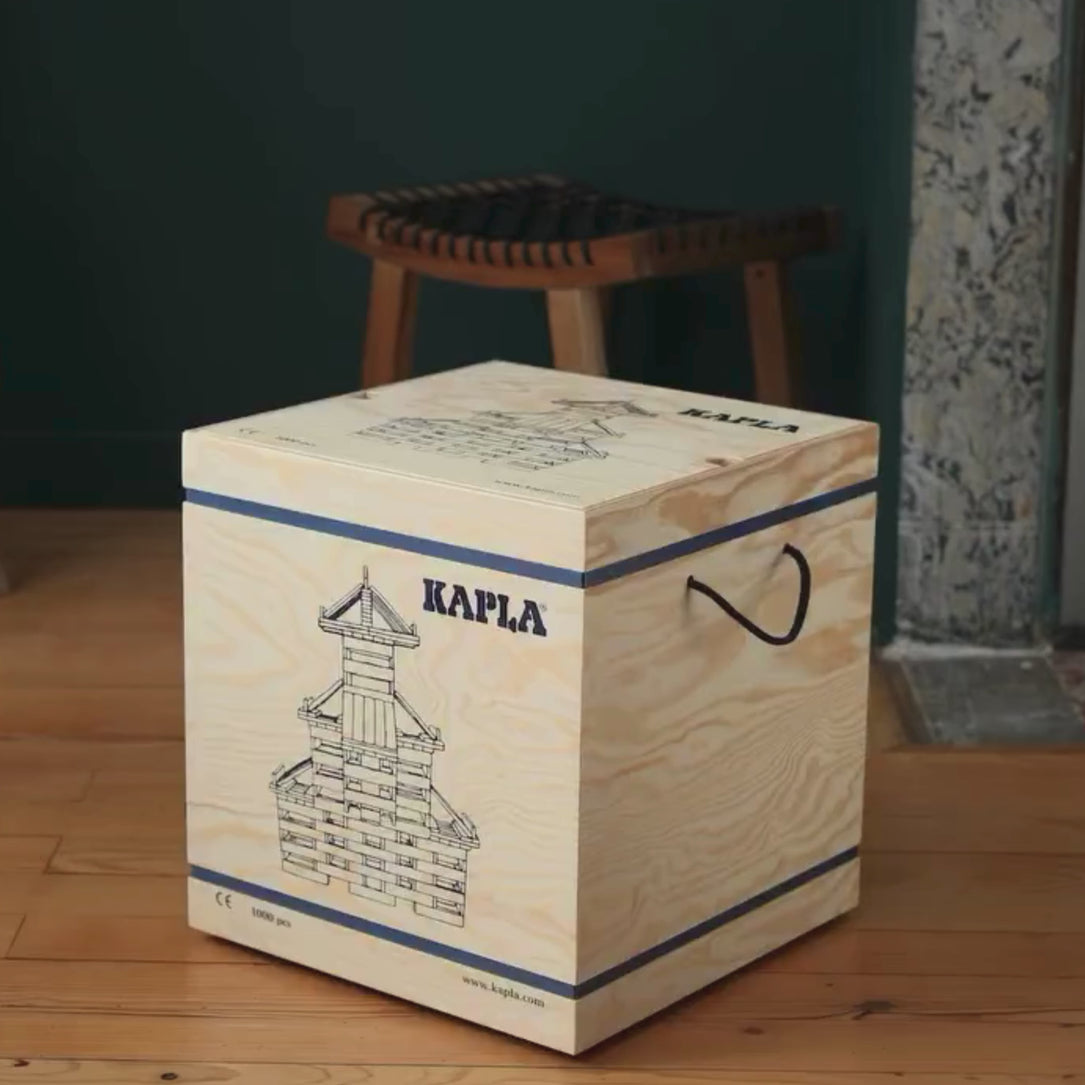 Große Holzbaustein-Sammlung im Produktvideo